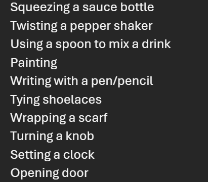 Second part of list of interactions